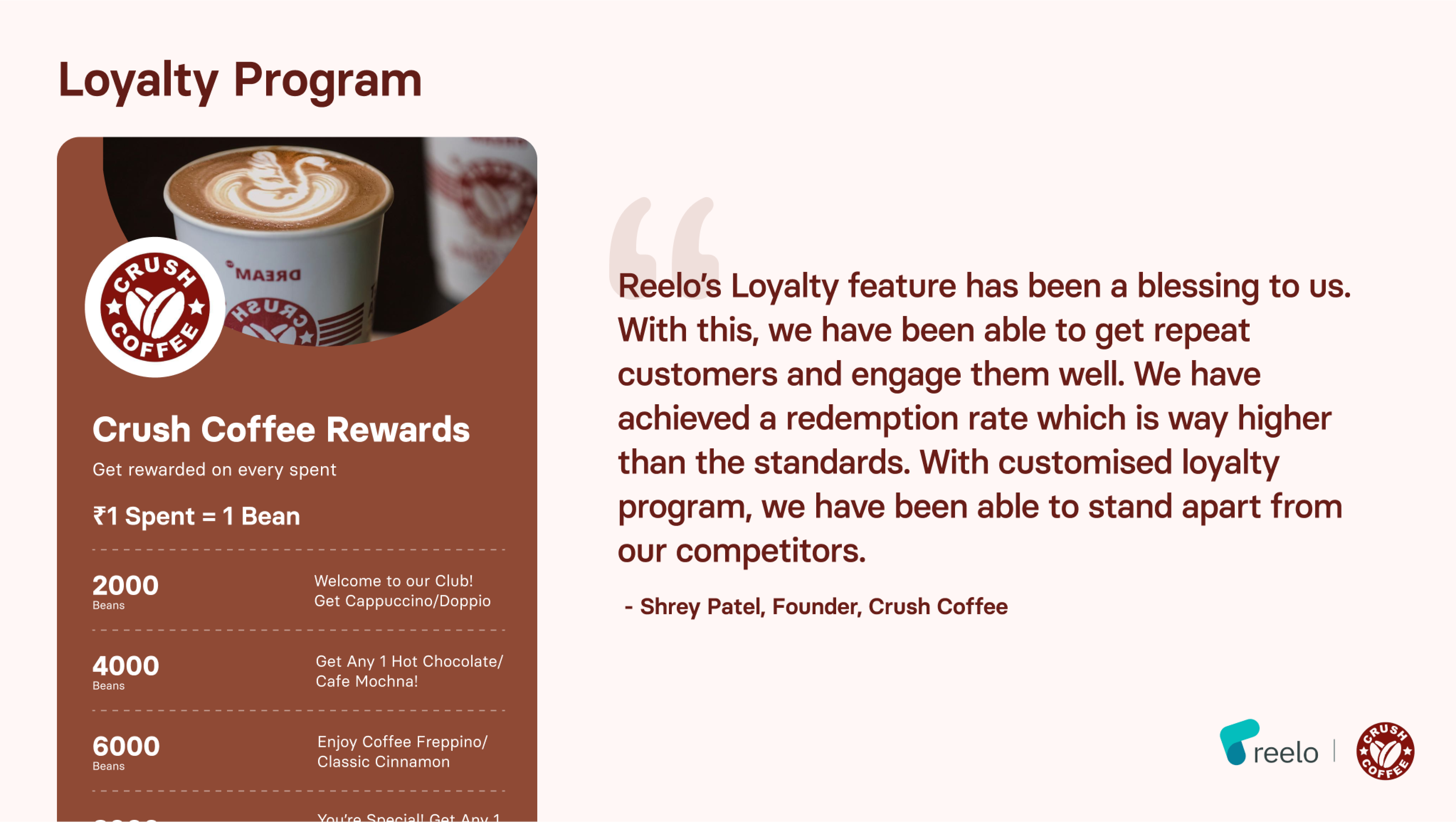 Testimonial: Shrey patel, founder, crush coffee