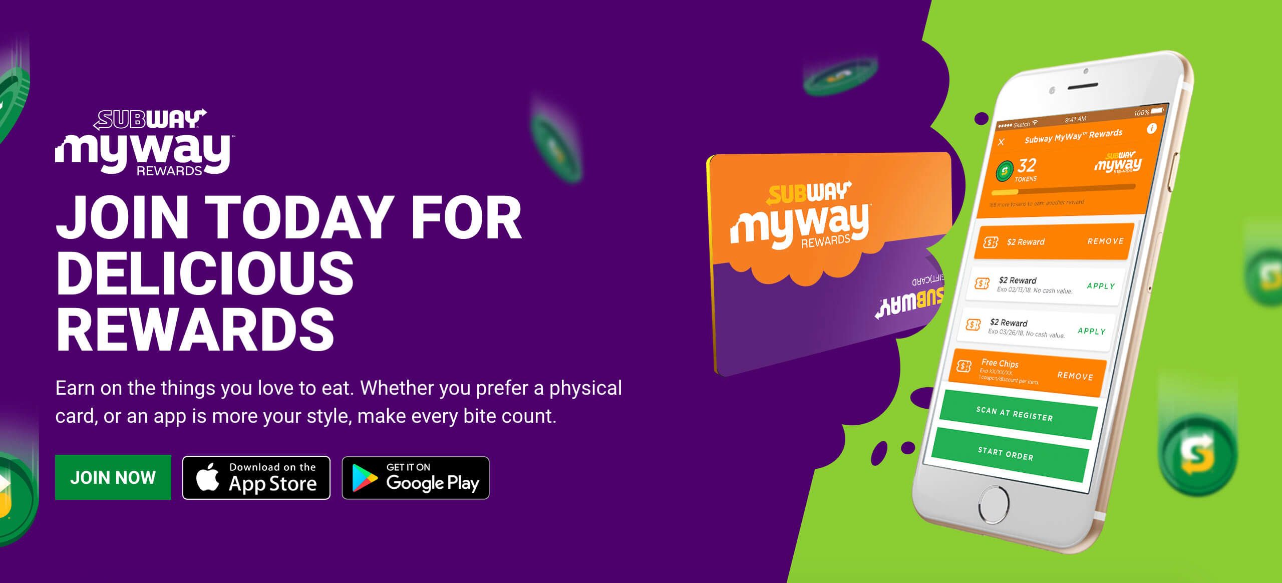 Subway reward program